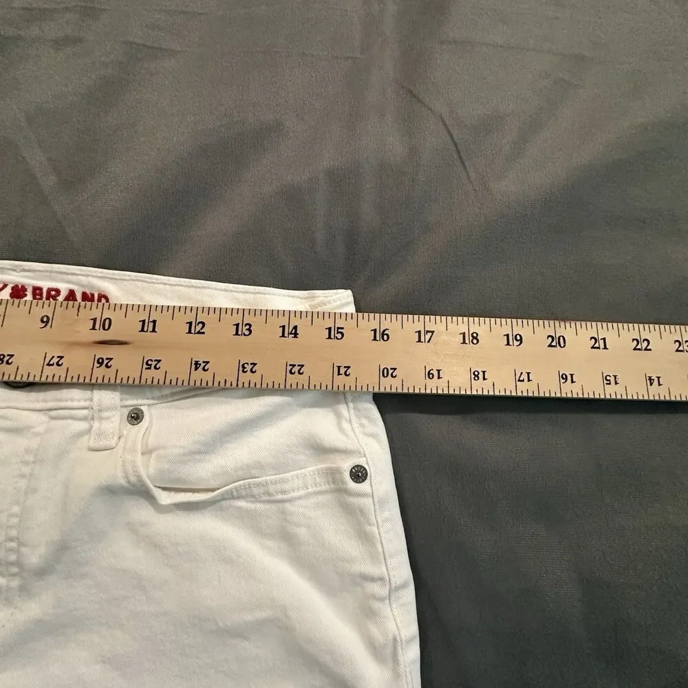 Lucky Brand Jeans Sweet Mid Rise Crop Straight Leg Stretch Womens 8x29 White - Picture 2 of 12